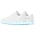 OEKLA Unisex LED Shoes, Fashion Light Up Sneakers, Breathable USB Charging Glowing Luminous LED Shoes for Men & Women (White, Adult, 8.5, US)