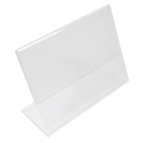 VICTORY DISPLAY & STORE FIXTURE MFG Clear Acrylic Slant Back Sign