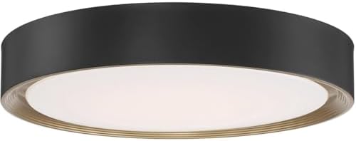 Access Lighting 49972LEDDCS-MBL/ACR Malaga - 40W 1 3CCT LED Flush Mount-3.25 Inches Tall and 23.75 Inches Wide, Finish Color: Matte Black