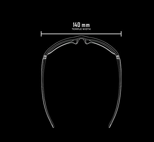 Image of TOROE Performance Eyewear FIELD All Black Sports Polarized Sunglasses w /Hydrophobic Coating Polycarbonate AR Lenses