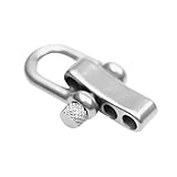 De acero inoxidable 304 resistente grillete de estilo para la pulsera de paracord, puede conexión de hebilla ajustable