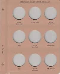 Dansco American Eagle Silver Dollar Update Page 8182 page 3 2013w Enhanced thru 2015w Proof
