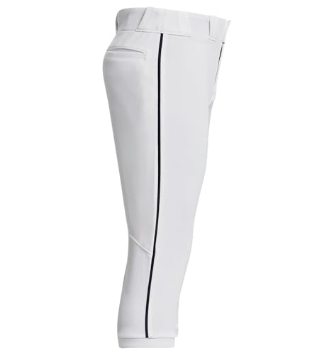 Under Armour Meninos Calça De Beisebol Utility Pro Piped Knicker - Antissuor Ylg Branco-Marinho Meia