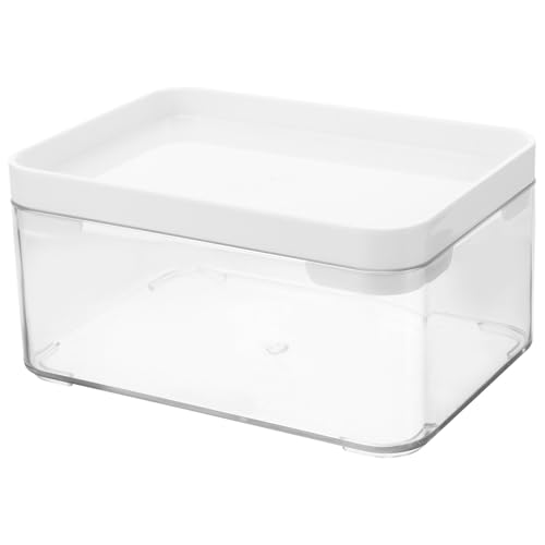TIKODIDA Contenedor para Detergente en Cápsulas, Caja de Almacenamiento Pequeña con Tapa de Color Claro Apilable, Caja Multifuncional de Plástico Transparente para Hogar y Organización