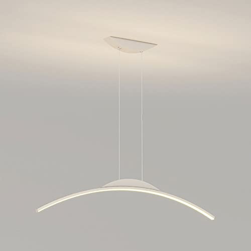 Suspension longue bande LED pour îlot de cuisine et repas chaleureux