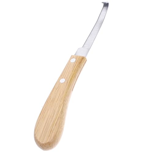 GANAZONO Recortador de Cascos de Caballo de Acero Inoxidable Herramienta Portátil para Reparar Herraduras Cuchillo 1 Unidad Mango Ergonómico Tamaño Pequeño Adecuado Color Aleatorio