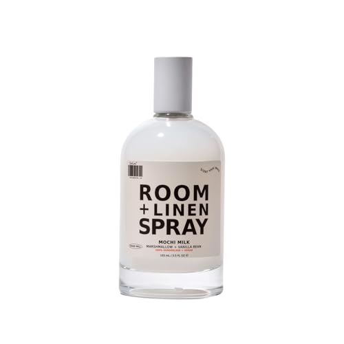 DedCool Room + Linen Spray in Mochi Milk | Natural Fabric & Linen Spray | Non-Toxic Essential Oil Infused | Freshens Home Bedding Couch Closet & Bathroom | 3 fl oz