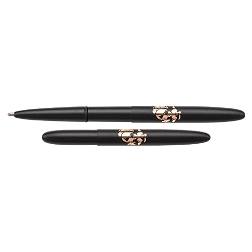 Image of Fisher Space Pen Matte Black Bullet Space Pen with U.S. Marine Corps. Insignia