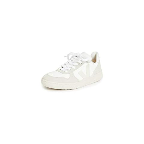 Veja Women's V-10 Sneakers, White/Natural/Pierre, 6 Medium US Cover