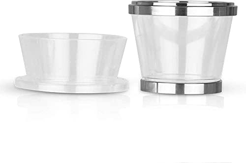 RECAPS Filling Tool Holder Tamper Kit Compatible with Vertuoline Coffee Pods Refill Vertuo Pods Reusable Refillable Coffee Filter(1 Tamper and 1 Holder and 30 Lids)