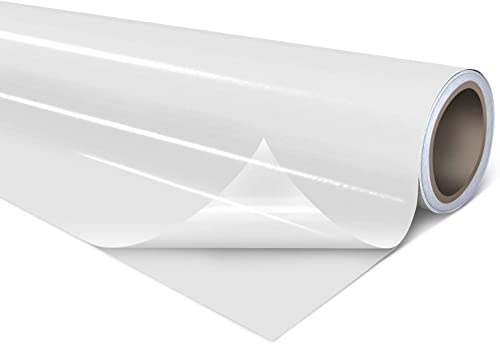 Image of True-Ally Ultra Clear Self-Adhesive Cold Lamination Roll, Scratch and Water Resistant, Decals, Stickers, Stencils, Easy Peel and Stick (Clear Laminate Sticker Vinyl, Glossy) (12 inch x 30FT)