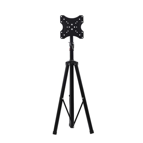 Treppiede pieghevole portatile TV Stand per monitor, altezza regolabile 98-146 cm, staffa rotante per schermo orizzontale e verticale, ideale per display live streaming
