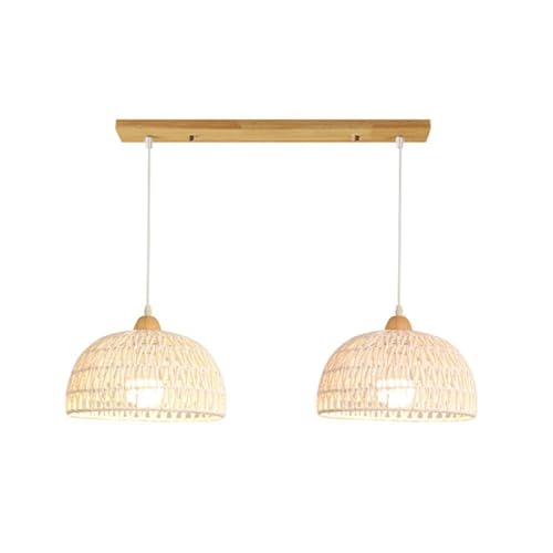 Lampes de suspension en rattan tressé main avec fermoir en bois sécurisé