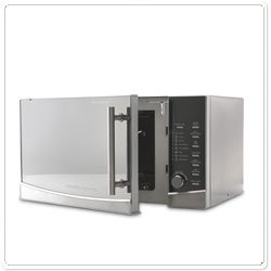 Samping view of Morphy Richards 30CGR Microwave Oven with door open