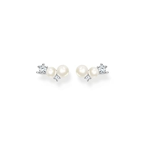 Boucles d'oreilles grimpantes perles Thomas Sabo argent 925 anti-glissement confort