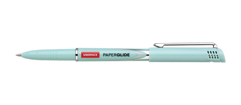 Image of Unomax Paperglide Ball Pen Pack of 10 (Blue) | Elevate Your Writing Experience with Jet-Like Smoothness | 0.7mm Tip Size for Superior Precision | Ideal for Office, School