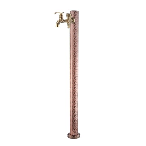 Colonne d'Eau de Jardin, Colonne d'eau De Jardin Verticale en Acier Inoxydable 304, Colonne d'eau Rétro, Robinet En Laiton, pour L'arrosage L'irrigation et Le Lavage(Copper)