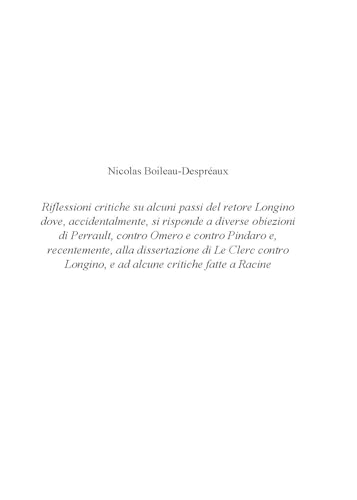 Del Sublime. Riflessioni Critiche Su Longino - 5