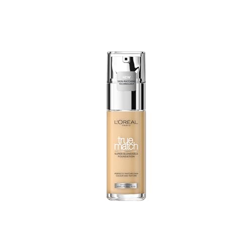 L'Oréal Paris Make up, Flüssige Foundation mit Hyaluron und Aloe Vera, True Match Make-Up, 3.5.N Neutral Light Medium