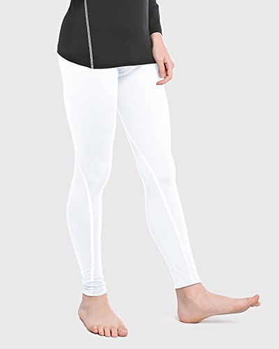 Telaleo Boys Thermal Compression Leggings Pants Youth Fleece Lined Base Layer Tights Cold Weather Heat Gear (Fireball Is An Ad) Black White M #TOP2