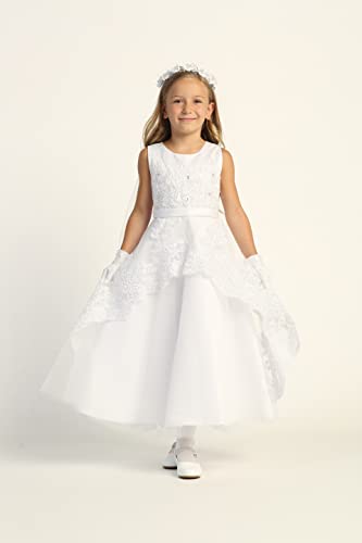Pink Princess First Communion Dress for Girls - 1st Holy Communion Dresses - White Baptism LDS Vestidos Primera Comunion2