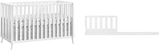 Oxford Baby 2 PC Nursery Set Arlie 4 in 1 Convertible Island Crib White and Oxford Baby Arlie Toddler Guard Rail White