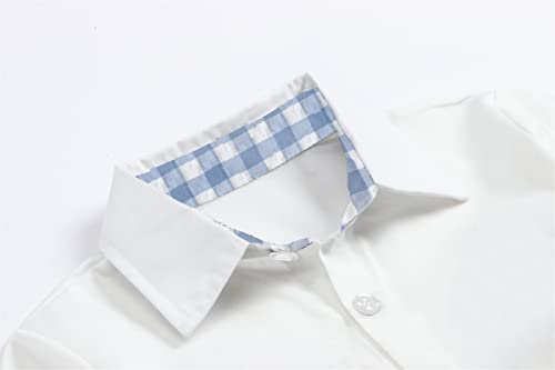 SANGTREE Girls & Women's Long Sleeve Casual Button Down Shirts, 3 Months - Adult 2XL4