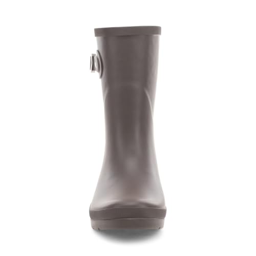 Image of Chooka Women's Waterproof Mid-Height Faux Fur Lined Pull-On Rain Boot | Ladies street style rubber boots, cozy plush interior, built for puddles, comfort insole, styled for every wet rainy day