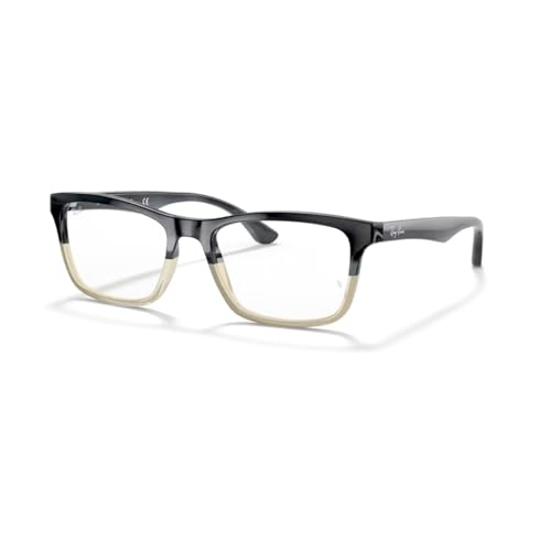 Ray-Ban RX5279 5540 55MM Grey Horn Gradient Grey Square Eyeglasses for Men for Women + BUNDLE With Designer iWear Eyewear Kit