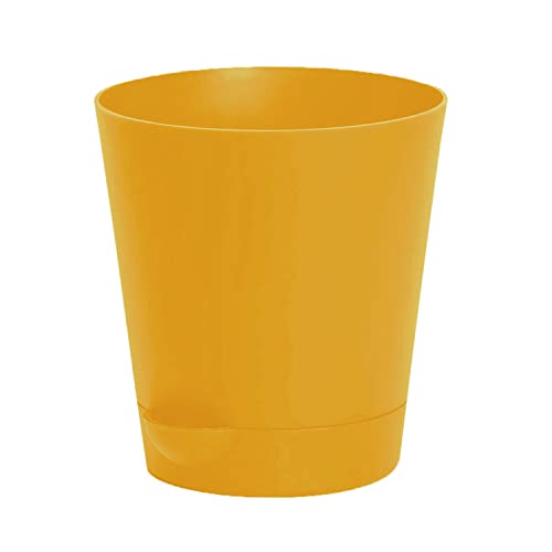 Image of Heart Home Plastic Titan Pot|Garden Container for Plants & Flowers|Self-Watering Pot with Drainage Holes,6 Inch,Pack of 2 (Yellow)
