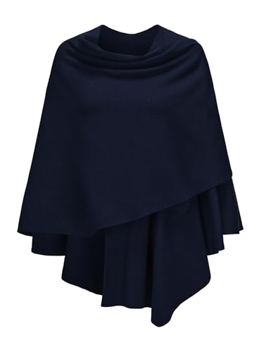 Spicy Sandia Shawl Wraps for Women Knit Poncho Travel Scarf Elegant Ruana Cape Sweater for Fall Winter2