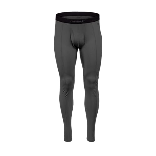 Carhartt Men's Force Lightweight Stretch Grid Base Layer Pant, Asphalt, Medium