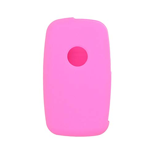 BROVACS Silicone Cover Protector Case Holder Skin Jacket Compatible with VOLKSWAGEN Multivan Sharan Caravelle Transporter Caddy SEAT Alhambra 4 Button Flip Remote Key Fob CV9808 Pink - Image 2