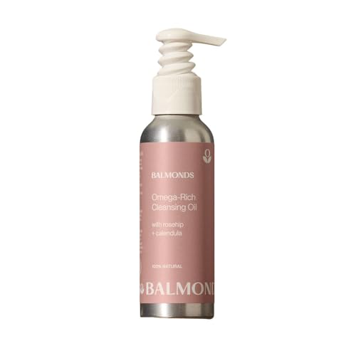 Balmonds Omega-Rich Cleansing Oil 200ml - Nourishing Facial Cleansing Oil - Skin Conditioning Cleansing Oil with Rosehip and Calendula - Removes Makeup and Suits Dry, Sensitive Skin