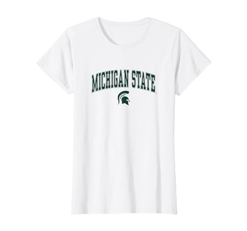 Michigan State Spartans Womens Arch Over White T-Shirt