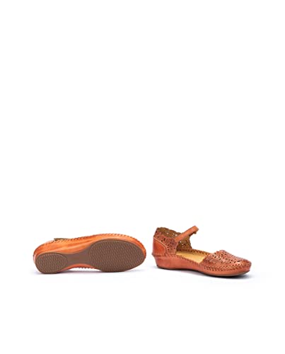 Image of PIKOLINOS P. Vallarta Women's Semi-Open Shoes | Leather | Hook-and-Loop Closure | Mid Heel | Size UK 2-8