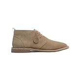 Obermaterial: Wildleder POPPS VESPA Unisex Herren Damen Wildleder Knöchel MOD Casual Smart Lace Up Desert Boots, sand, 39 EU