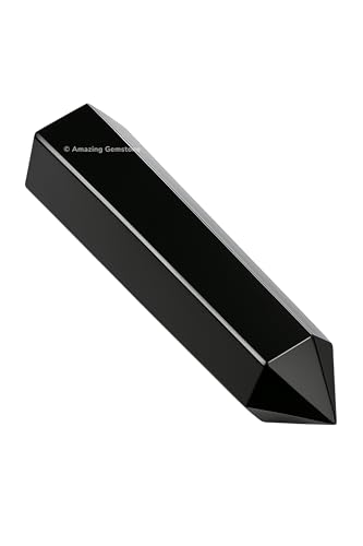 Image of Amazing Gemstone Large Black Obsidian Crystal Towers ~ Natural Healing Crystal Point Obelisk for Reiki Healing and Crystal Grid (5.5 to 6 INCH)