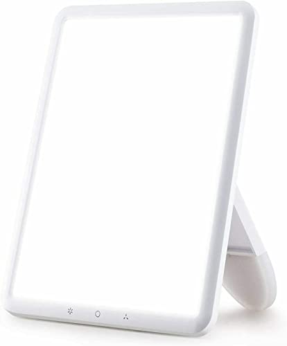 Light Therapy Lamp for Energy Boosting, 10000 lux Adjustable Brightness, 6500K White Light with Timer, Memory Function…
