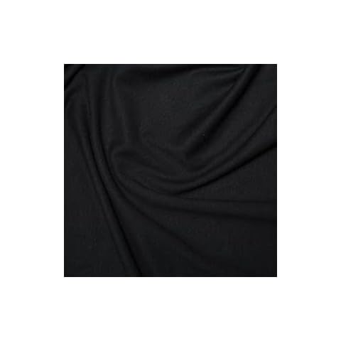 Shah Textiles UK LTD Plain Jersey Fabric Composition 100% Cotton Natural Stretch Soft for Halloween Occasion Making T-Shirts Sportswear Dresses | Width - 160cm | Black | Sold by Meter Cover