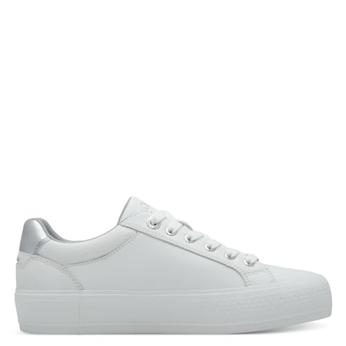 s.Oliver Damen Sneaker flach mit Reißverschluss Freizeit, Weiß (White), 39 EU – Bild 5