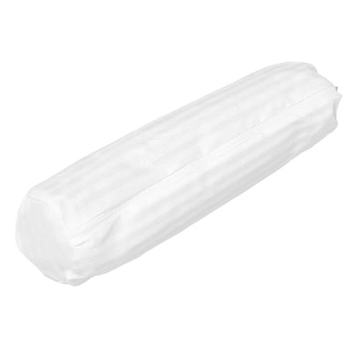 POPETPOP Funda de Almohada Cilíndrica Redonda 20x70 Cm para Cuello y Lumbar, con Cremallera, Tela Resistente y Suave, Funda Desmontable Lavable, para Sofá, Yoga, Viajes y Descanso