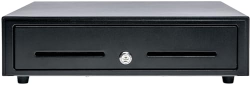 Star Micronics CD3-1616 5 Bill / 8 Coin Value Series Cash Drawer with 2 Media Slots and Included Cable (16" x 16") - Black