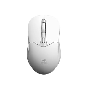 C3Tech mouse Bluetooth 5.0 e sem fio 2.4GHz M-BT60WH, Branco, Bateria recarregavel, com 6 botoes, 1600 DPI Ambidestro Plug and Play compativel com Windows, MACos, Linux, Chrome