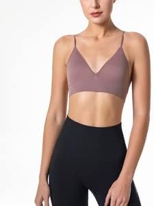 Bralette for Women Spaghetti Strap Triangle V Neck A-B Cups Bra Padded Wire Free Pull On Closure - Image 2