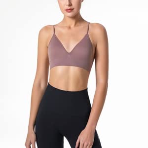 Bralette for Women Spaghetti Strap Triangle V Neck A-B Cups Bra Padded Wire Free Pull On Closure2