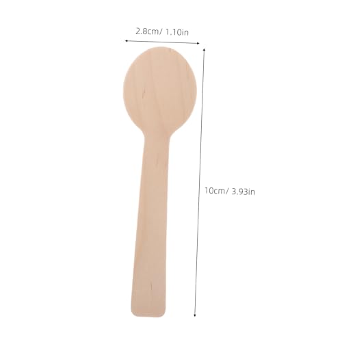 Cucharas de madera de abedul HANABASS (100 uds.) mini para postres y condimentos 3