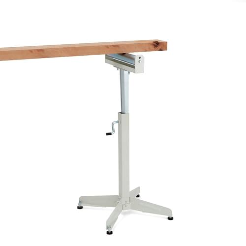 HTC HSS-18 Super Duty Adjustable 28-Inch to 45 1/2-Inch Tall Pedestal Roller Stand with 16-Inch Ball Bearing Roller, 500 Lbs. Material support , White