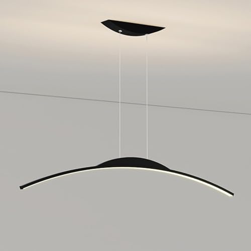 Lámpara de techo de lámparas LED lineal lámpara LED lámpara colgante en forma de arco, luces colgantes modernas iluminación de la isla de cocina lámparas de mesa de comedor largas sobre mesa, 3