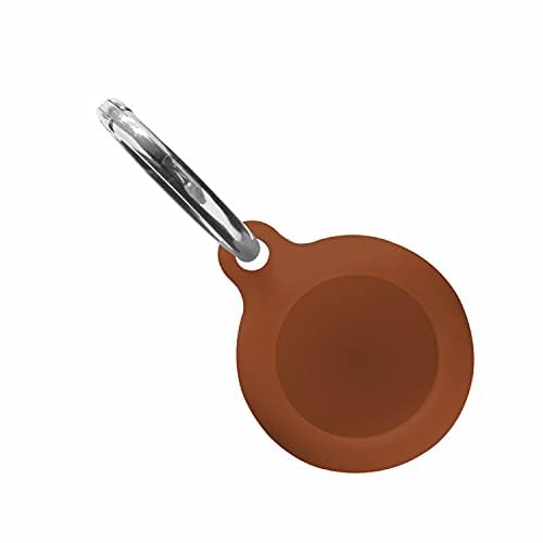 Brain Freezer Silicone Case Protective Cover Compatible with Airtag Case Locator Tracker Anti-Lost Device Keychain Protection Sleeve (Device not Included) Brown-image-48